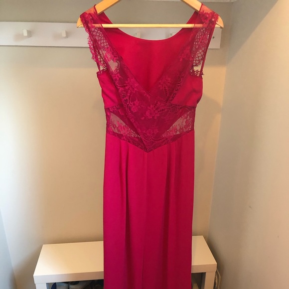 BCBG Maxaria Karey Lace Back Long Gown /Dress - Picture 4 of 6